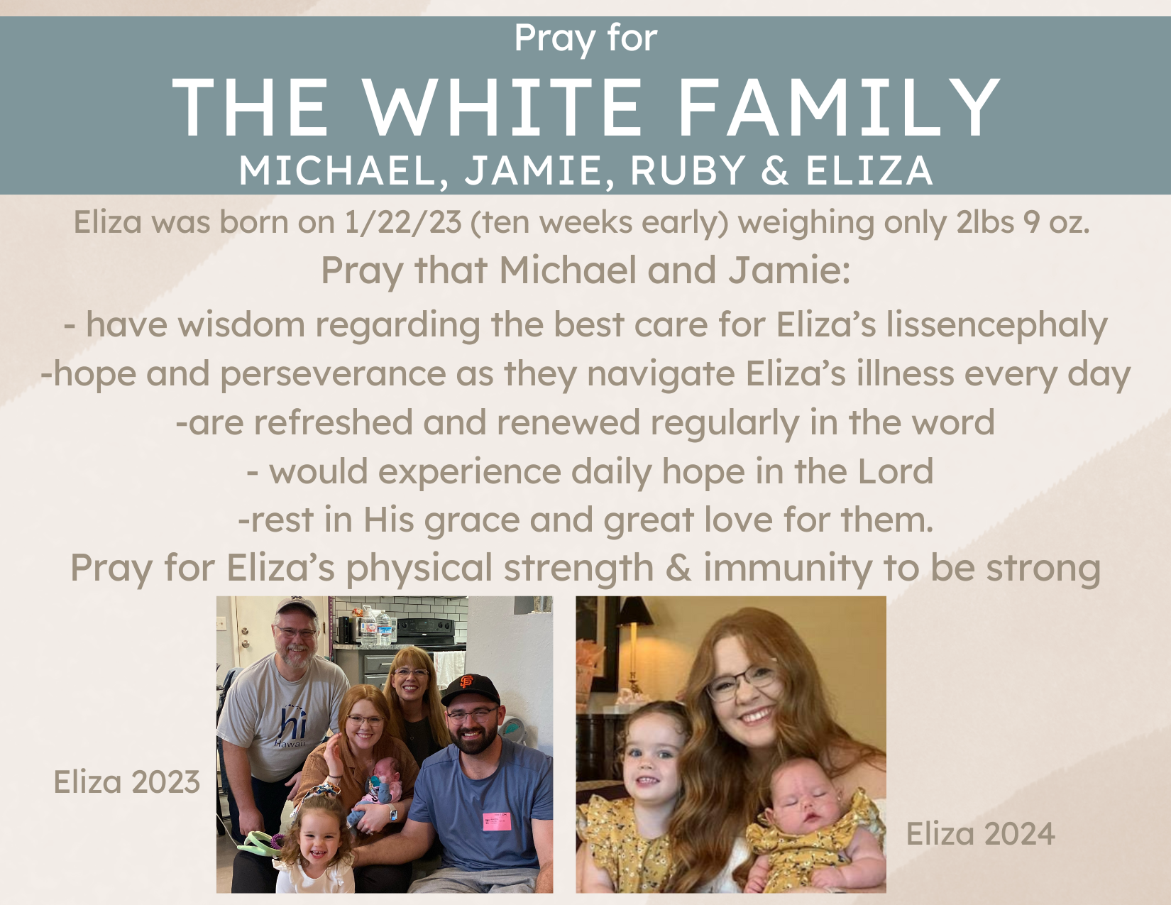 Prayer Card for Eliza